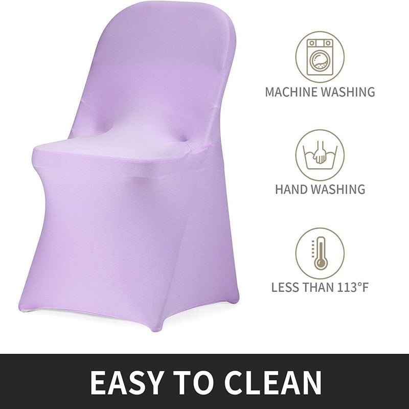 Lofaris Lavender Stretch Spandex Banquet Folding Chair Cover