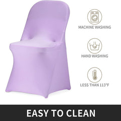 Lofaris Lavender Stretch Spandex Banquet Folding Chair Cover