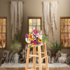 Lofaris Leaves Outside The Window Interior Photo Backdrop