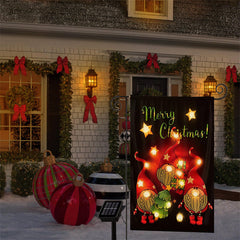Lofaris LED Light Lovely Christmas Elf Star Garden Flag