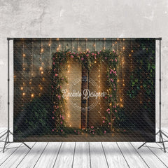 Lofaris LED Lights And Flowers Surrounded Book Photo Backdrop