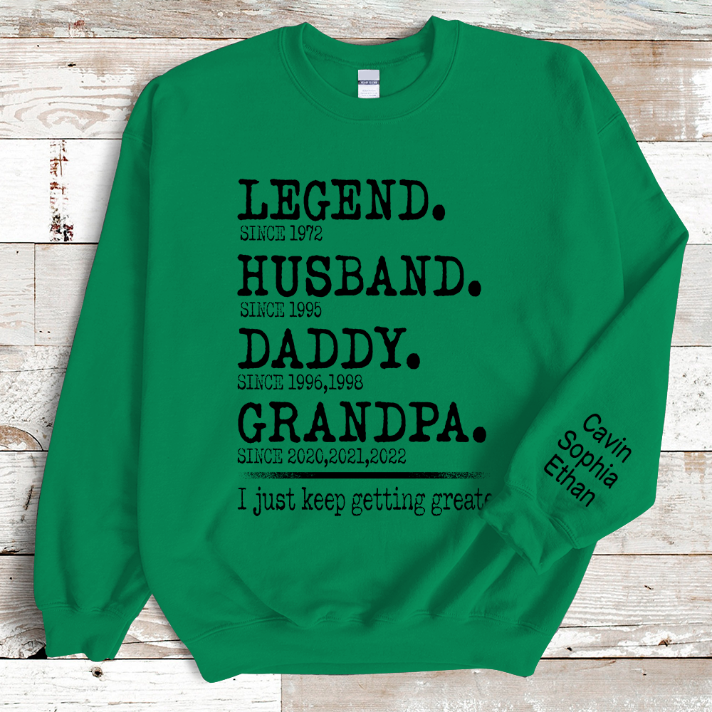 Lofaris Legend Husband Daddy Papa Name Custom Sweatshirt