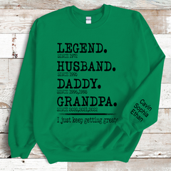 Lofaris Legend Husband Daddy Papa Name Custom Sweatshirt