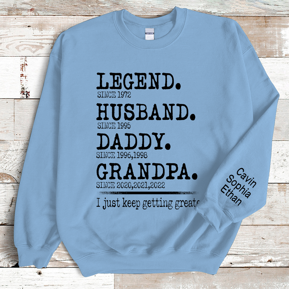 Lofaris Legend Husband Daddy Papa Name Custom Sweatshirt
