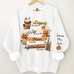 Lofaris Legend Wife Mom Grandma Est Halloween Sweatshirt