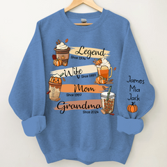 Lofaris Legend Wife Mom Grandma Est Halloween Sweatshirt