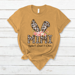 Lofaris Leopard Bunny Mimi And Kids Easter Day Gift T-Shirt