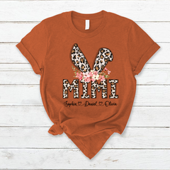 Lofaris Leopard Bunny Mimi And Kids Easter Day Gift T-Shirt