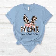 Lofaris Leopard Bunny Mimi And Kids Easter Day Gift T-Shirt