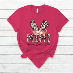 Lofaris Leopard Bunny Mimi And Kids Easter Day Gift T-Shirt
