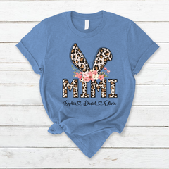 Lofaris Leopard Bunny Mimi And Kids Easter Day Gift T-Shirt