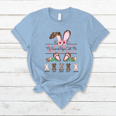 Lofaris Leopard Bunny My Favorite Peeps Easter T-Shirt
