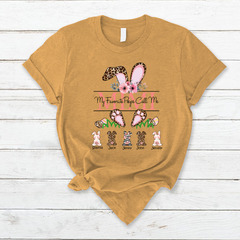 Lofaris Leopard Bunny My Favorite Peeps Easter T-Shirt