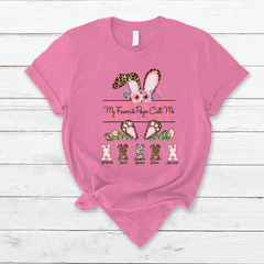 Lofaris Leopard Bunny My Favorite Peeps Easter T-Shirt