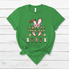 Lofaris Leopard Bunny My Favorite Peeps Easter T-Shirt