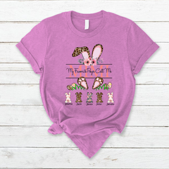 Lofaris Leopard Bunny My Favorite Peeps Easter T-Shirt