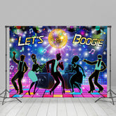 Lofaris Lets Boogie Colorful Music Stage Dance Backdrop