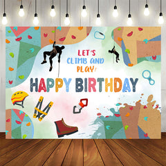Lofaris Lets Climb And Play Sports Style Birthday Backdrop