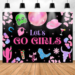 Lofaris Lets Go Girls Pink Disco Birthday Party Backdrop