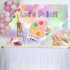 Lofaris Lets Paint Graffiti Artboard Kids Party Backdrop