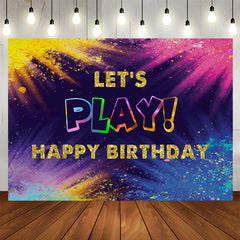 Lofaris Lets Play Colorful Graffiti Shining Birthday Backdrop