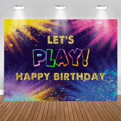 Lofaris Lets Play Colorful Graffiti Shining Birthday Backdrop