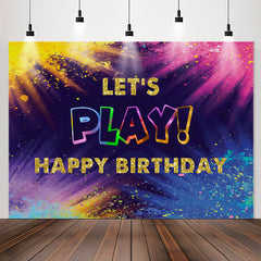 Lofaris Lets Play Colorful Graffiti Shining Birthday Backdrop