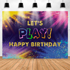 Lofaris Lets Play Colorful Graffiti Shining Birthday Backdrop