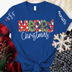 Lofaris Life Grandmalife Customized Name Christmas T-Shirt