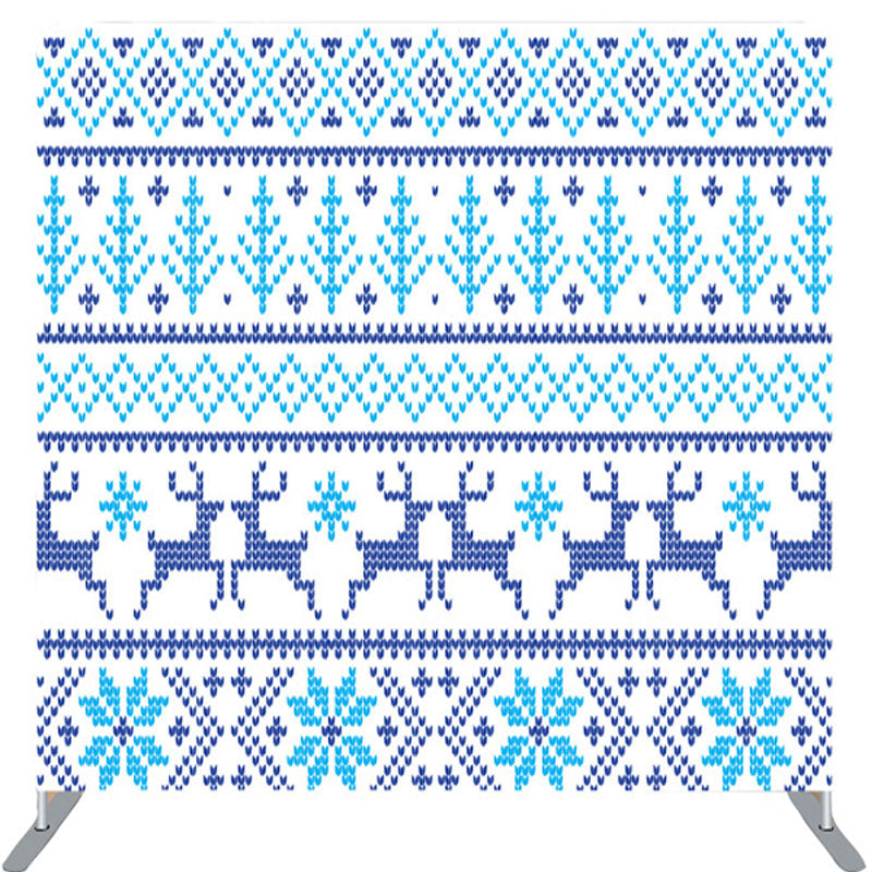 Lofaris Light And Dark Blue Tetile Pattern Backdrop For Decor