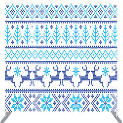 Lofaris Light And Dark Blue Tetile Pattern Backdrop For Decor