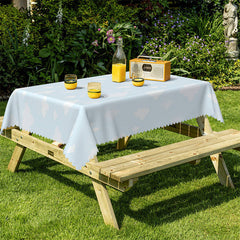 Lofaris Light Blue Sky And White Cloud Rectangle Tablecloth