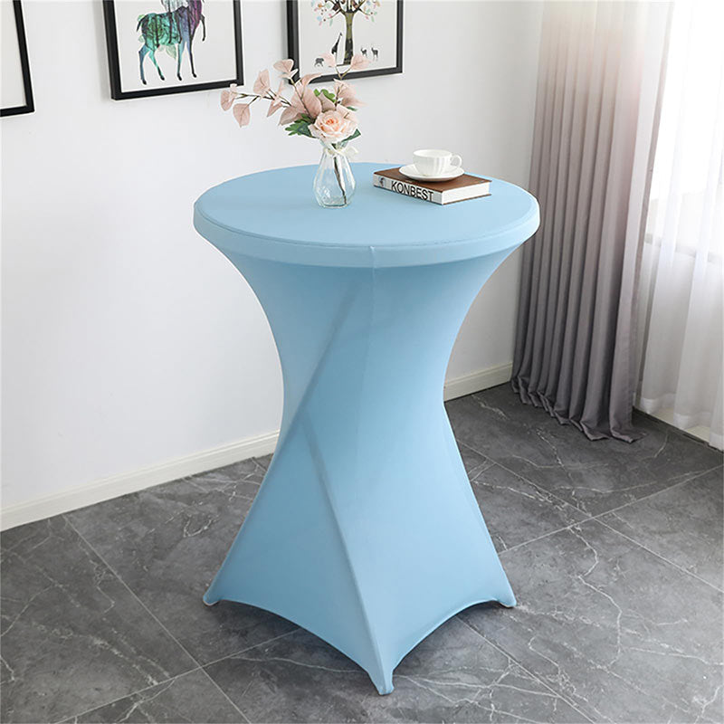 Lofaris Light Blue Spandex Stretch Cocktail Tablecloths