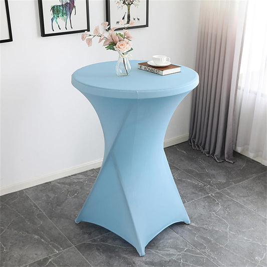 Lofaris Light Blue Spandex Stretch Cocktail Tablecloths