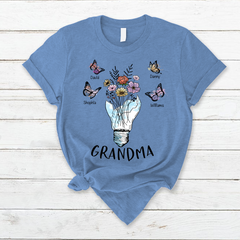 Lofaris Light Bulb Flower Butterfly Custom Mothers Day T-Shirt