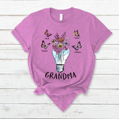 Lofaris Light Bulb Flower Butterfly Custom Mothers Day T-Shirt