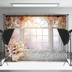 Lofaris Light Color Floral Sunny Door And Window Backdrop