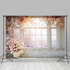 Lofaris Light Color Floral Sunny Door And Window Backdrop