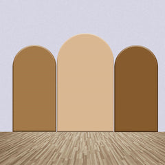 Lofaris Light Dark Brown Theme Solid Color Arch Backdrop Kit
