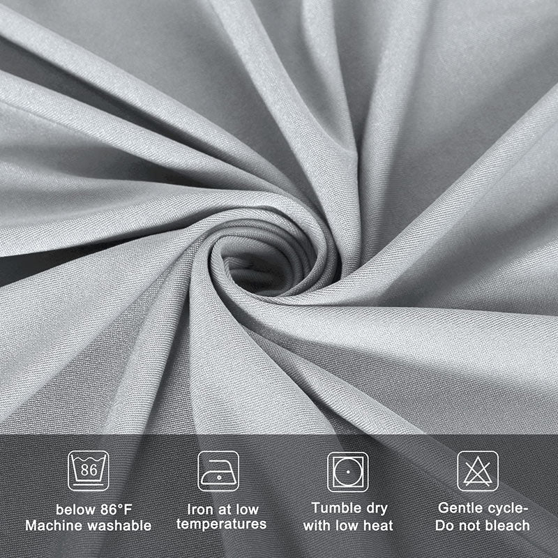 Lofaris Light Grey Fitted Spandex Rectangle Banquet Table Cover