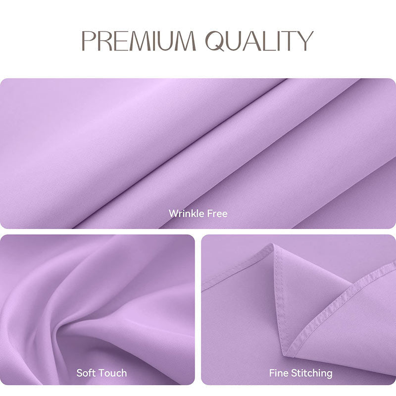 Lofaris Light Purple 180 GSM Polyester Round Banquet Tablecloth