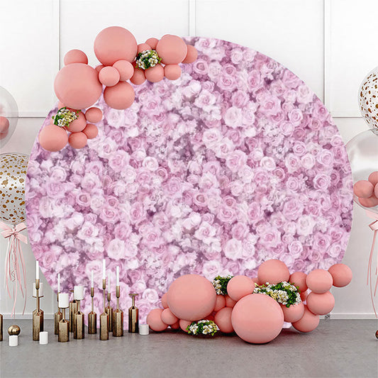 Lofaris Light Purple Dense Flowers Circle Wedding Backdrop