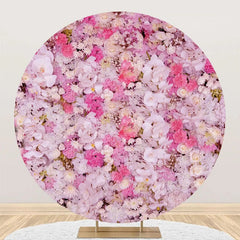 Lofaris Light Purple Red Floral Wall Round Wedding Backdrop