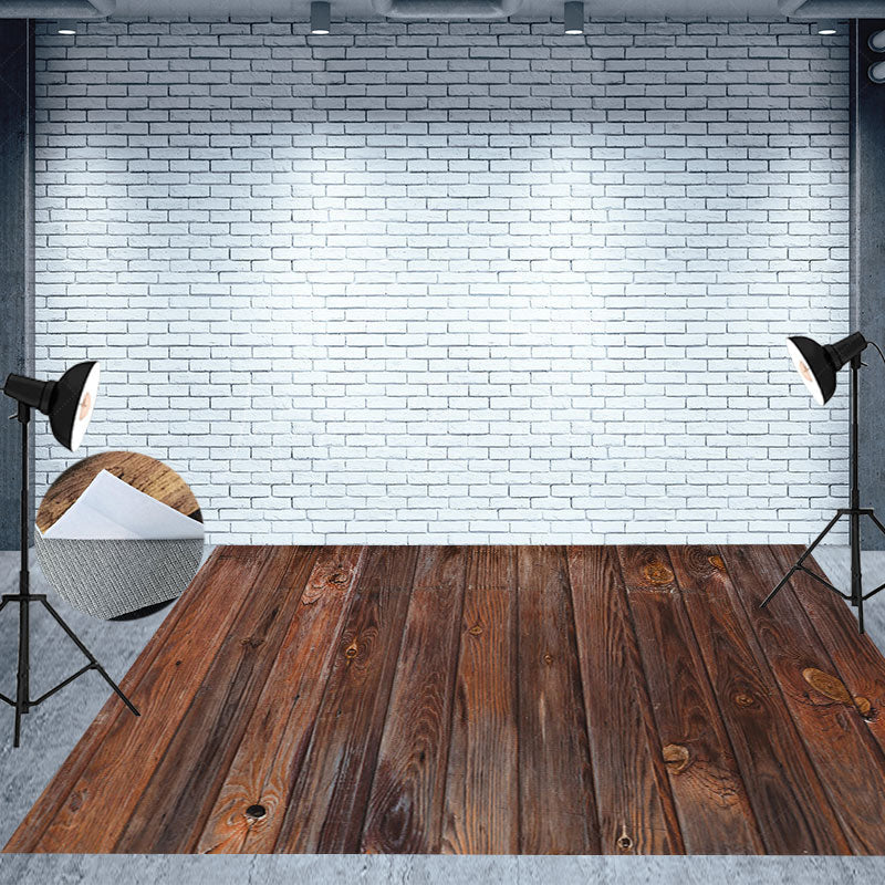 Lofaris Light Red Brown Color Wood Floor Mat For Photography