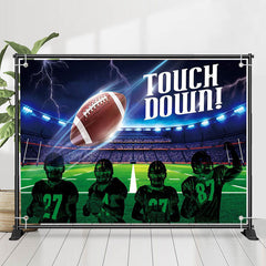 Lofaris Lightning Football Field Player Team Sport Backdrop