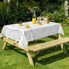 Lofaris Little Dandelion Seeds Repeat White Dining Tablecloth