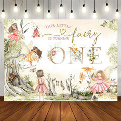 Lofaris Little Fairy Is Turning One 1st Birthday Backdrop
