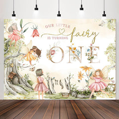 Lofaris Little Fairy Is Turning One 1st Birthday Backdrop