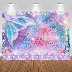 Lofaris Little Mermaid Pearls Absract Texture Birthday Backdrop