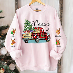Lofaris Little Reindeer Christmas Tree Truck Custom Sweatshirt